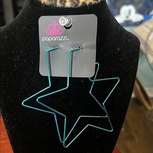 Paparazzi Blue Star Hoop Earrings